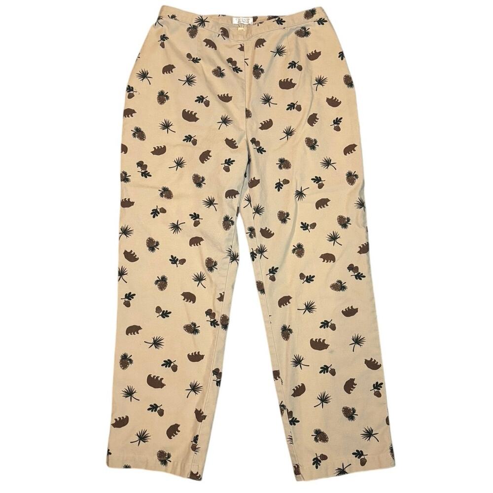 Vintage Christopher & Banks Printed Khaki Pants Size 12
